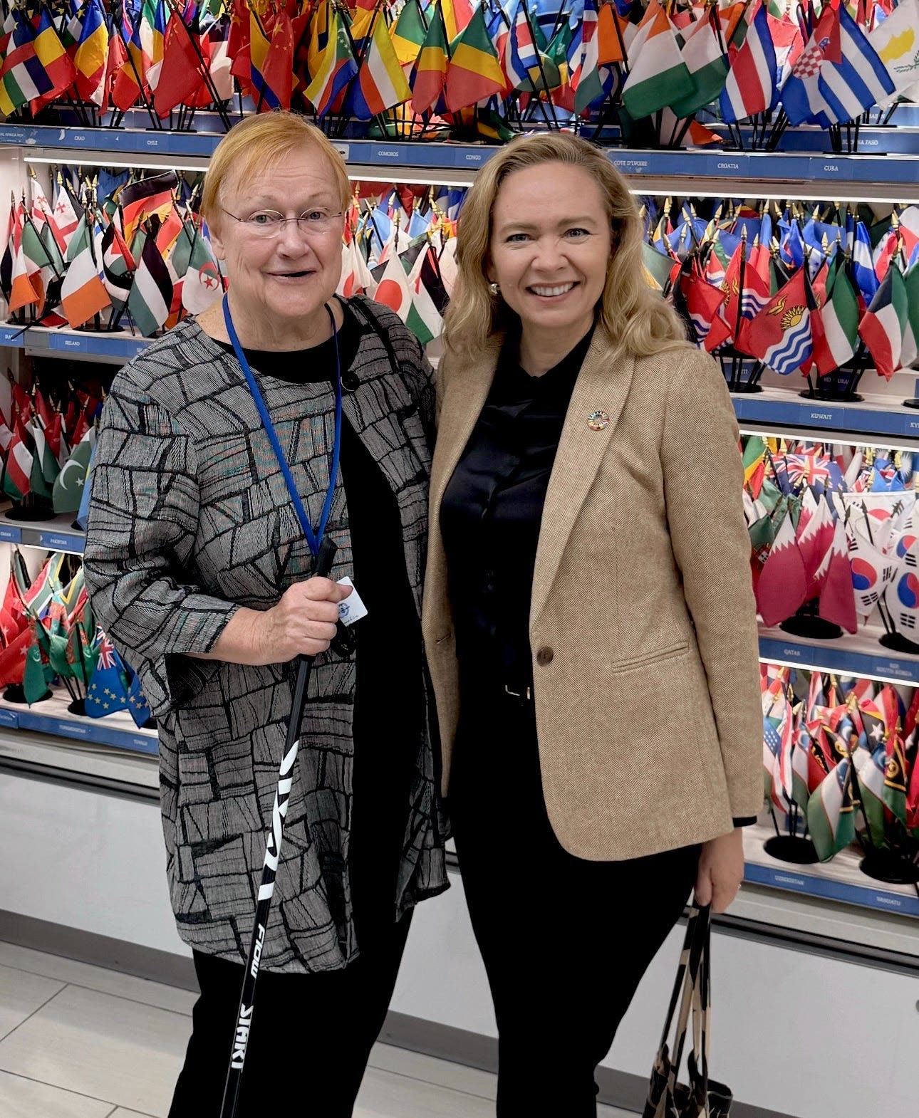 Honored to meet President Tarja Halonen, UNGA79, NYC, 2024
