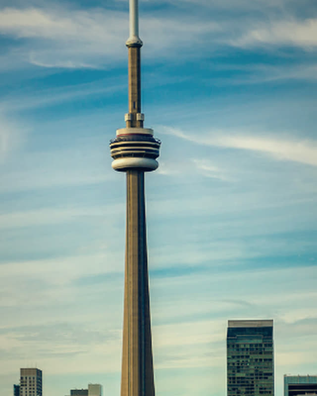 The CN Tower above the Toronto skyline.